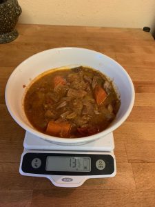 Weigh the stew